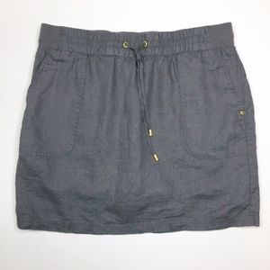 Company Ellen Tracy Size M Gray Linen Skort R